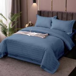 Pucioasa Lenjerie cu cearceaf pat cu elastic - saltea de 100x200cm, damasc policoton, IMP11 Blue Lenjerie de pat