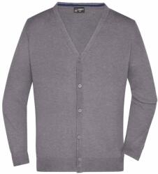 James & Nicholson (Daiber) Férfi pamut pulóver JN661 - Szürke melírozott | 2XL (1-JN661-1699507)