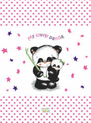  Babastar puha pelenkázó lap 50*70 cm - rózsaszín panda és mamája - babastar