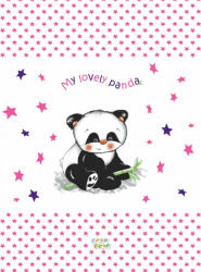  Babastar puha pelenkázó lap 50*70 cm - rózsaszín panda - babastar