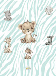  Babastar puha pelenkázó lap 50*70 cm - kék szafari