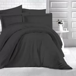 HomePuls Cearsaf de pilota 1 persoana Damasc Bumbac 100% tip Hotel cu dunga 1 cm, 140x220 cm, Negru