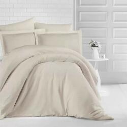 HomePuls Cearsaf de pilota 1 persoana Damasc Bumbac 100% tip Hotel cu dunga 1 cm, 140x220 cm, Bej Cappuccino