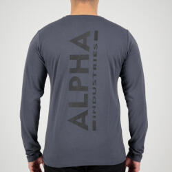 Alpha Industries Back Print Heavy LS - greyblack