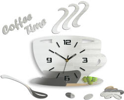  Ceas de perete COFFE TIME 3D MIRROR HMCNH045-mirror (ceas) (HMCNH045-mirror)