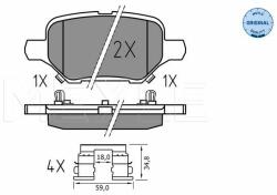 MEYLE set placute frana, frana disc MEYLE -ORIGINAL: True to OE. 025 229 3017 (025 229 3017)