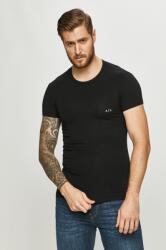Giorgio Armani t-shirt 2 db fekete, férfi, sima - fekete M