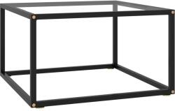 vidaXL Măsuță de cafea, negru, 60x60x35 cm, sticlă securizată (322871) Masa de cafea