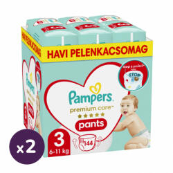 Pampers INGYENES SZÁLLÍTÁS - Pampers Premium Care Pants bugyipelenka 3, 6-11 kg HAVI PELENKACSOMAG 288 db + ajándék Harmonie törlőkendő