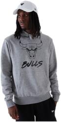 New Era Férfi szabadidős cipzár nélküli pulcsi New Era NBA METALLIC PO HOODY CHICAGO BULLS szürke 60292299 - L