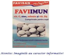 FAVISAN FaviImun Vitamina C, Zinc, Seleniu si Vitamina D3 20 comprimate pentru supt Favisan