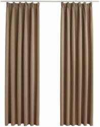  Draperii opace cu cârlige, 2 buc. , gri taupe, 140 x 175 cm (134438)