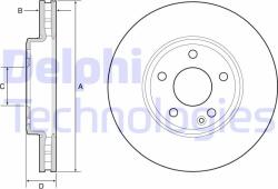 DELPHI Disc frana DELPHI BG4646C (BG4646C) - automobilus