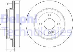DELPHI Disc frana DELPHI BG4564 (BG4564) - automobilus