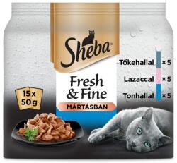 Sheba Mini alutasakos macskaeledel halas válogatással, 15x50g