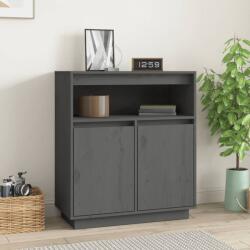 vidaXL Servantă, gri, 70x34x80 cm, lemn masiv de pin (814386) Comoda