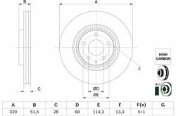 Bosch Disc frana BOSCH 0 986 479 H02 (0 986 479 H02) - automobilus