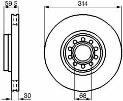 Bosch Disc frana BOSCH 0 986 478 617 (0 986 478 617) - automobilus