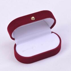 Ékszerkirály Elegáns ékszerdoboz gyűrű vagy fülbevaló részére bársonyból, vörös-fehér (4000822280805)
