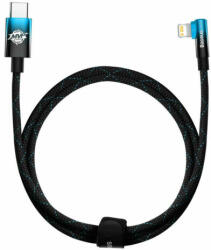 Baseus USB-C Lightning MVP 20W 1m kábel (fekete-kék) (CAVP000221) - kulsoaksi