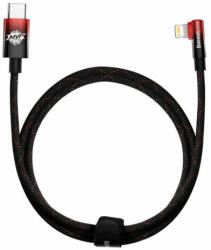 Baseus USB-C Lightning MVP 20W 1m kábel (fekete-piros) (CAVP000220) - kulsoaksi