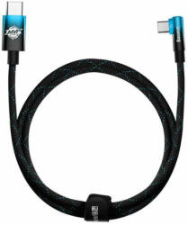 Baseus MVP2 USB-C - USB-C kábel, 100W, 1m (fekete/kék) (CAVP000621) - kulsoaksi