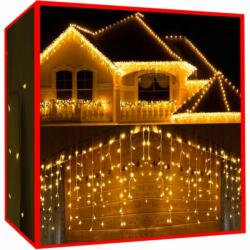  Karácsonyi fények - 300 LED meleg fehér jégcsap fényfüzér (id_14899-code_11519)