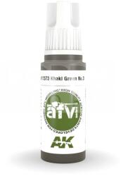 AK Interactive AK-Interactive - Acrylics 3rd generation Khaki green No. 3 - akrilfesték AK11373