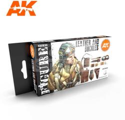 AK Interactive LEATHER AND BUCKLES festékszett AK11620
