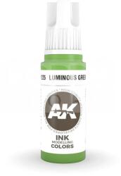 AK Interactive AK-Interactive - Acrylics 3rd generation Luminous Green INK 17ml - akrilfesték AK11225