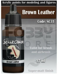 SCALE75 - SCALECOLOR Range - BROWN LEATHER akrilfesték 17ml SC-31