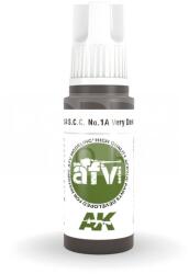 AK Interactive AK-Interactive - Acrylics 3rd generation S. C. C. No. 1A Very Dark Brown - akrilfesték AK11384