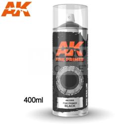AK Interactive Fine Primer Black Spray - fekete alapozó spray makettezéshez 400 ml AK1009