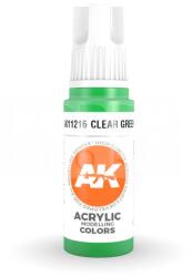 AK Interactive AK-Interactive - Acrylics 3rd generation Clear Green 17ml - akrilfesték AK11216