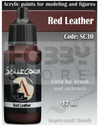 SCALE75 - SCALECOLOR Range - RED LEATHER akrilfesték 17ml SC-30