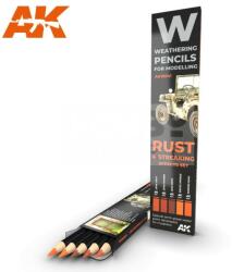 AK Interactive AK-Interactive Weathering Pencil - RUST & STREAKING: EFFECTS SET akvarell ceruza szett - AK10041