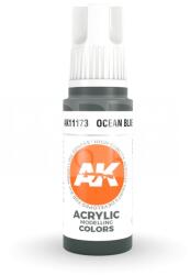 AK Interactive AK-Interactive - Acrylics 3rd generation Ocean Blue 17ml - akrilfesték AK11173