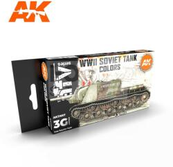 AK Interactive WWII SOVIET TANK COLORS festékszett AK11657