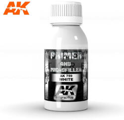 AK Interactive AK-Interactive WHITE PRIMER AND MICROFILLER alapozófesték 100 ml AK759