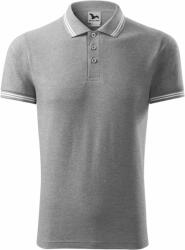MALFINI Férfi galléros póló Urban - Sötétszürke melírozott | 2XL (2191217)