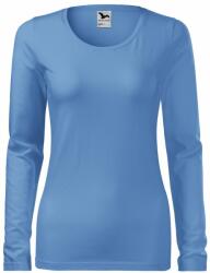 MALFINI Tricou pentru femei cu mânecă lungă Slim - Albastru ceruleu | XXL (1391517)