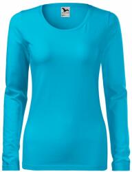 MALFINI Tricou pentru femei cu mânecă lungă Slim - Turcoaz | 2XL (1394417)