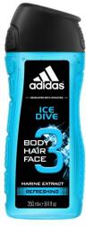 Adidas Gel de duș - Adidas Ice Dive Body, Hair and Face Shower Gel 250 ml