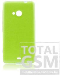 Samsung Grand Prime SM-G530H zöld-átlátszó 0, 3mm bőrhatású szilikon tok