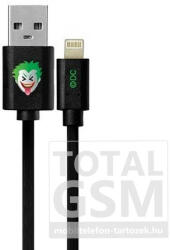 USB kábel DC - Joker 001 Apple iPhone 5 / 5S / SE / 5C / 6 / 6S / 6 Plus / 6S Plus / 7 / 7 Plus / 8 / 8 Plus / X / XS / XS Max / XR / 11 / 11 Pro / 11 Pro Max Lightning adatkábel 1m fekete