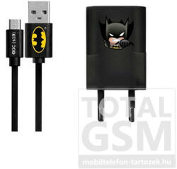 USB kábel DC - Batman 003 micro USB adatkábel hálózati töltővel 1m fekete 1A