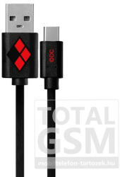 USB kábel DC - Harley Quinn 001 Type-C adatkábel 1m fekete - mobiltelefon-tartozek