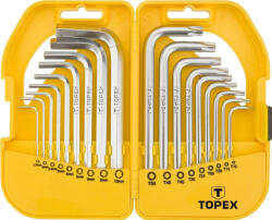 TOPEX imbusz készlet 18 részes 1, 5-10mm rövid
