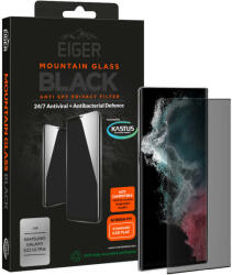 Eiger Folie Sticla 3D Privacy Mountain Glass Samsung Galaxy S22 Ultra Black (0.33mm, 9H) (EGMSP00220) - pcone