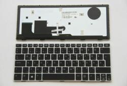 HP EliteBook Revolve 810 G1 810 G2 810 G3 series 706960-211 háttérvilágítással (backlit) fekete (ezüst keret) magyar (HU) laptop/notebook billentyűzet gyári